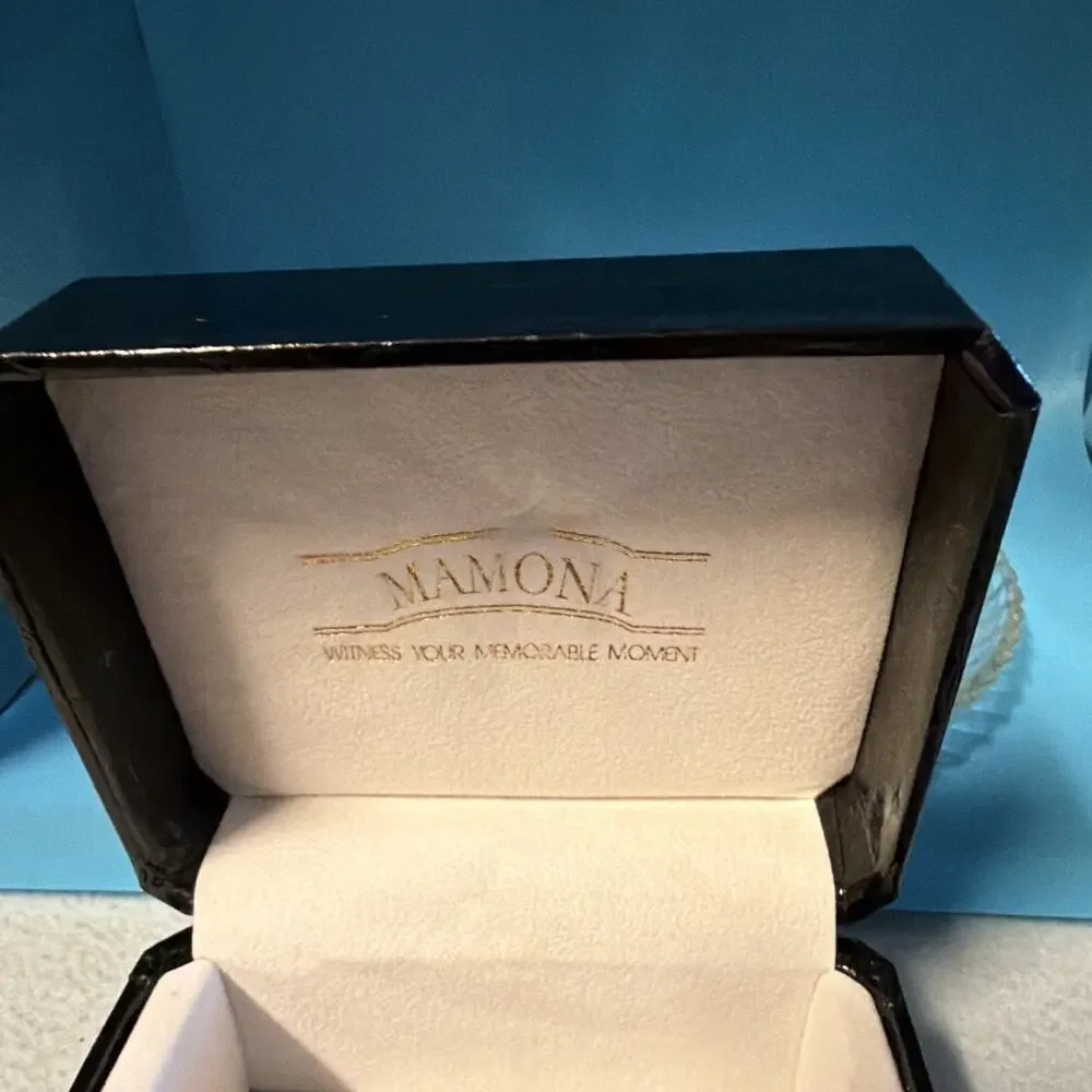 MAMONA Women's Quartz Watch Blue & Black/Gold Bracelet Box Papers Needs Battery